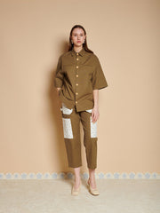 Folke Patch Trousers Khaki Green / Z